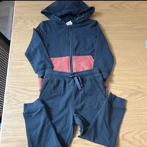 Kids Navy and Coral Hoodie Set NWOT